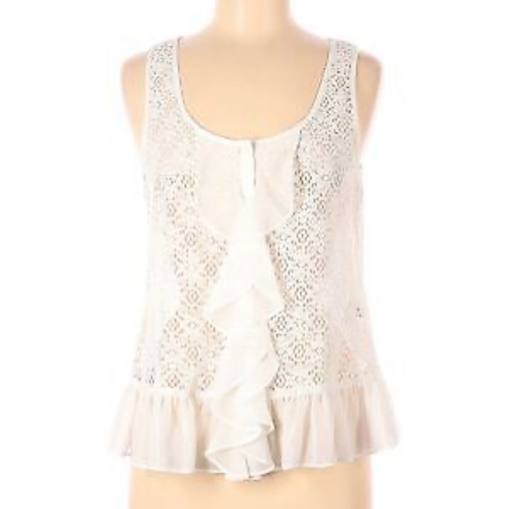 Lauren Conrad LC Ruffled Lace Tank